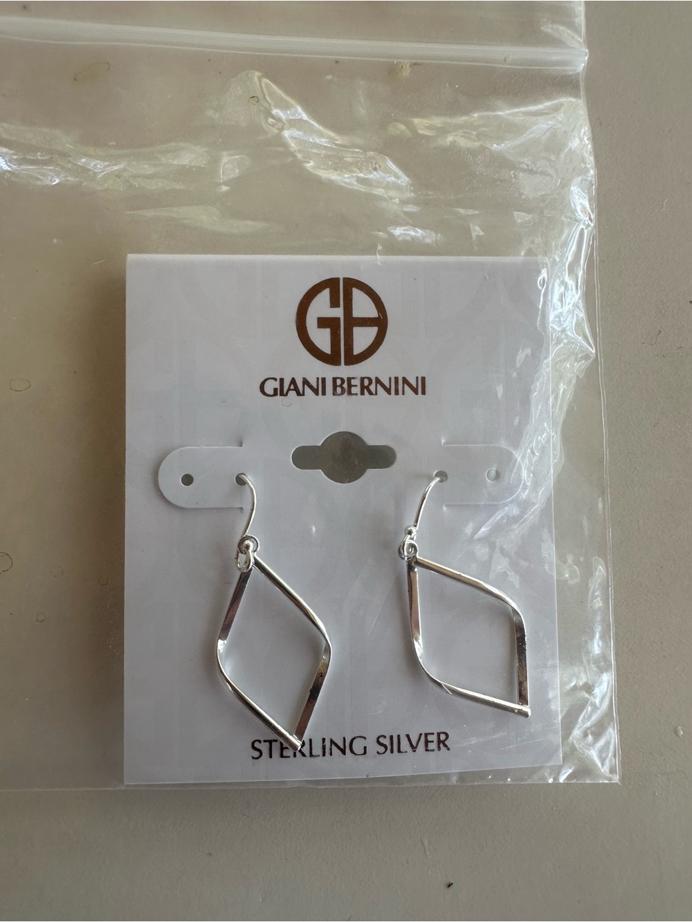 Giani Bernini Sterling Silver Open Diamond-Shape earrings